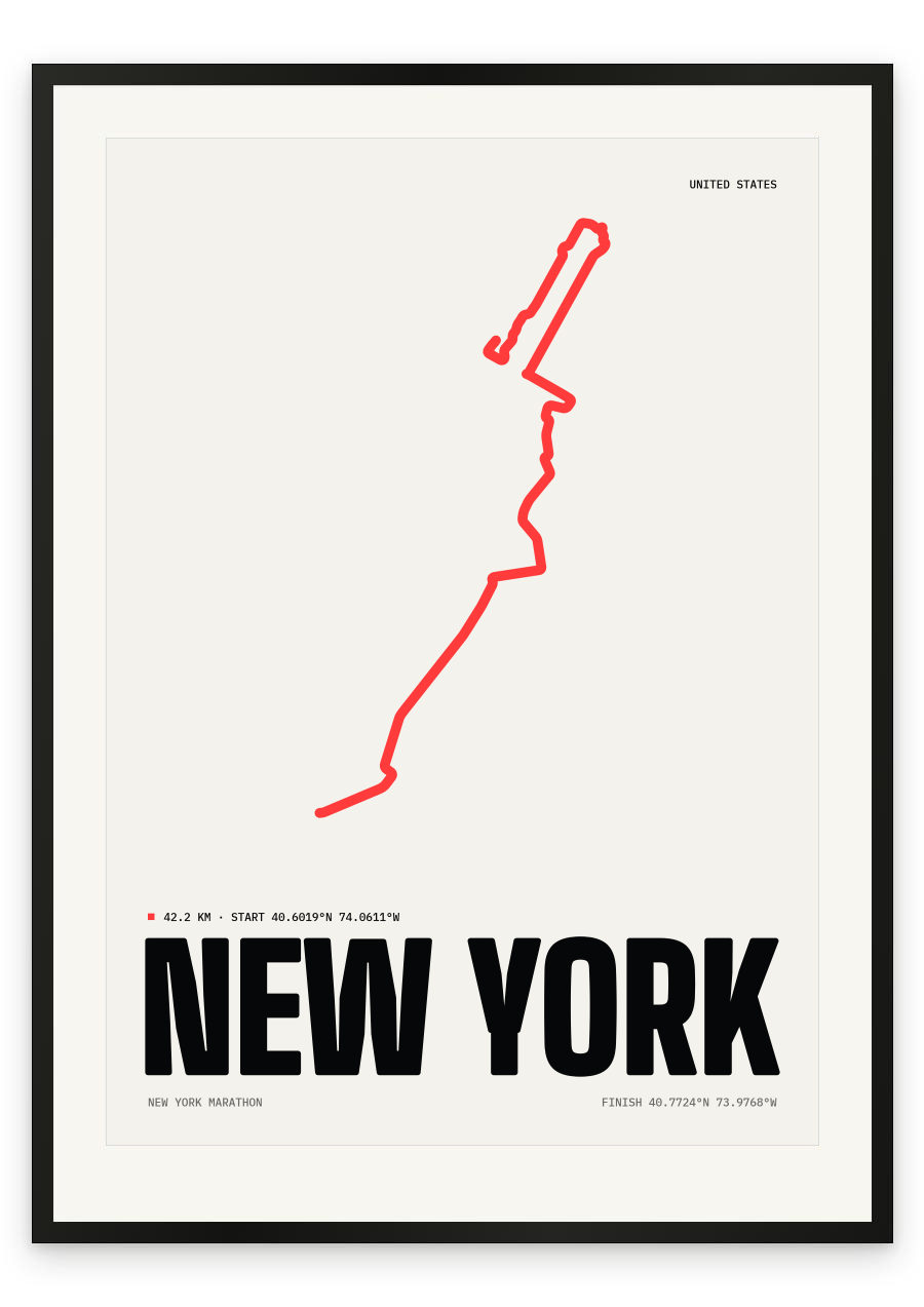 New York Marathon — Paper, dot line