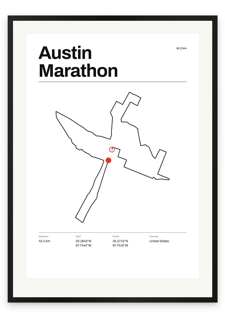 Austin Marathon — Red, swiss